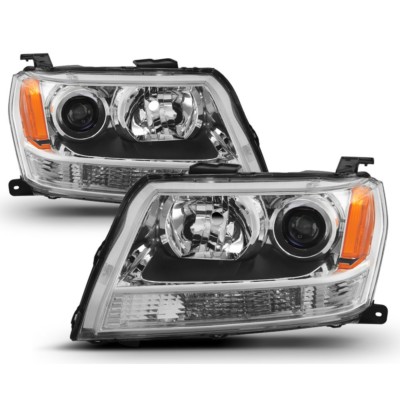 Suzuki 06-08 Grand Vitara Chrome Replacement Headlights Set GL GLS SWT JA JLX JX