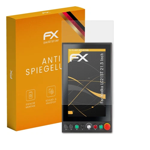 atFoliX 2x Panzerfolie für Nodka LC215T 21.5 Inch Schutzfolie matt&stoßfest