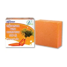 Vipada Carrot Soap mixed with Collagen used for washing face and body 65gx12bars