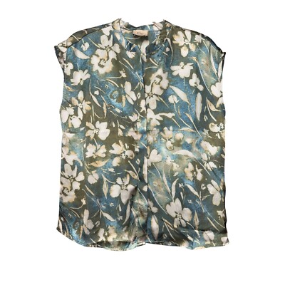Ellie Tahari Women S/P Sleeveless Floral Artsy Top Office Work Business Softgirl