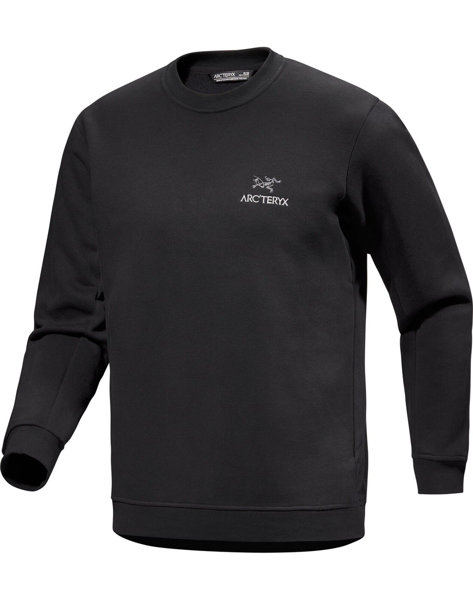Arc'teryx Emblem Fleece Crewneck Pullover Men's Small Black