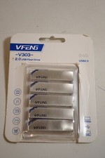 Pack of 5 - VFENG V303 64GB USB 2.0 Flash Drive
