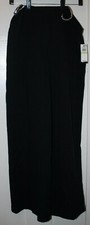 Daniel Bernstein Black Cut-out Rhinestone Waist Wide Leg Pants Women's Size 4