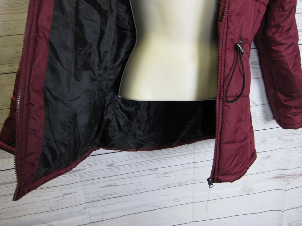 KC Collections Women's Maroon/Red Full Zip Quilted Jacket Size S Small - Image 4 of 4