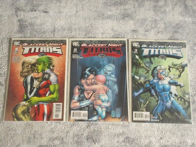 DC Comics, Blackest Night, Titans  #1-3 full run, 2009, B&B VF