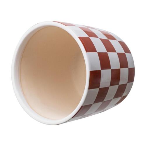 Ceramic 6 Inch Checkered Planter Pot Indoor Outdoor Succulent Garden Decor New - Picture 5 of 7