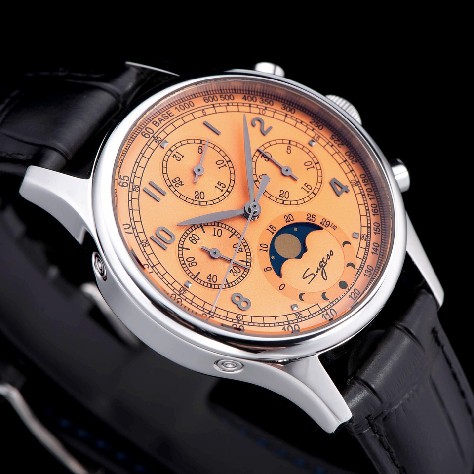 Sugess MoonPhase Master Gold Swan Neck seagull ST1908 movement... für 231 € kaufen von einem