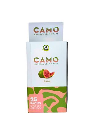 Camo Natural Leaf Wraps 125 Count Non GMO Vegan Tobacco Free Rolling Papers 