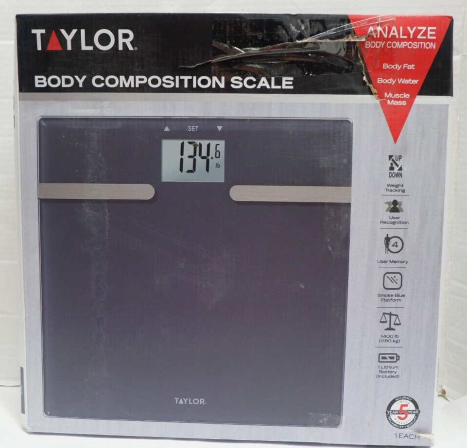 Taylor Glass Body Composition Scale some box damage eBay