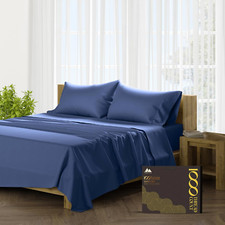 Luxury 100 Egyptian Cotton Twin XL Sheets Set - 1000 Thread Count, Deep Blue