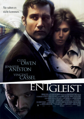 Entgleist ORIGINAL A1 Kinoplakat gerollt Clive Owen / Jennifer Aniston /V Cassel