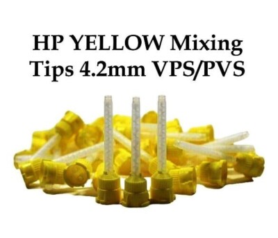 50 Pcs HP YELLOW Tips 4.2mm Impression - All VPS /PVS (FAST SHIPPING)