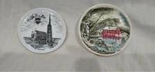 Lot (2) Hassenpflug Wien/Johnson Bros Small Plates/Trinket Dish-Stephansdom/Mill