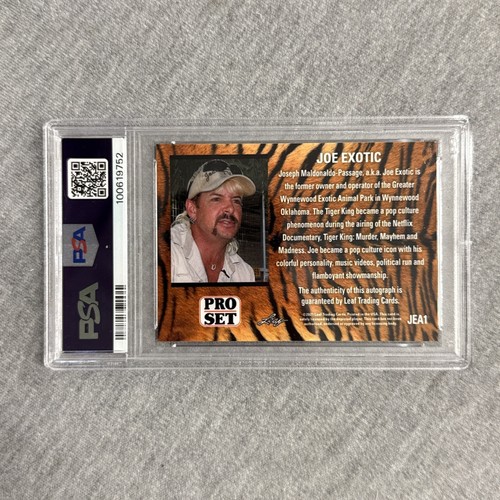 2021 Leaf Pro Set Prospect Online Exclusive #JEA1 Joe Exotic PSA 10 GEM MT - Picture 2 of 2