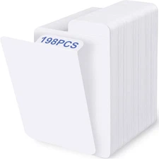 198PCS Trading Card Dividers, Paper Standard Vertical White 