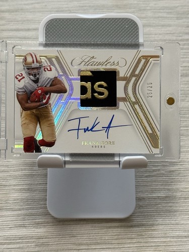 Frank Gore Signature Gloves Auto /25 - 2025 Panini Flawless - #SG-FGE SF 49ers