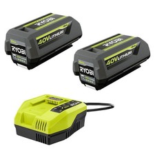 RYOBI 40V Lithium-Ion 2 4.0 Ah Battery/4A Fast Charger Starter Kit