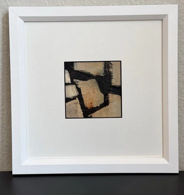 Kleines 4x4 "Original Ölgemälde im 9x9" individuellen Holzrahmen - Bild 1 von 4