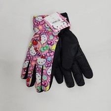 Hello Kitty Kids Ski Gloves Pink and Black Size L-XL New