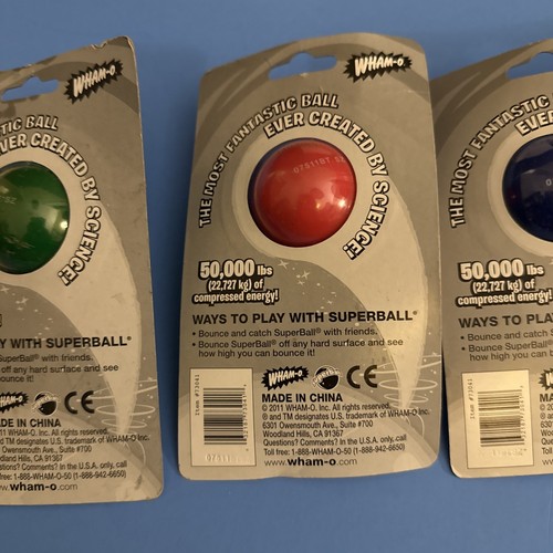Whamo Super Ball Lot Of 4 With KO Hi-Bounce Super Pack - Picture 9 of 12