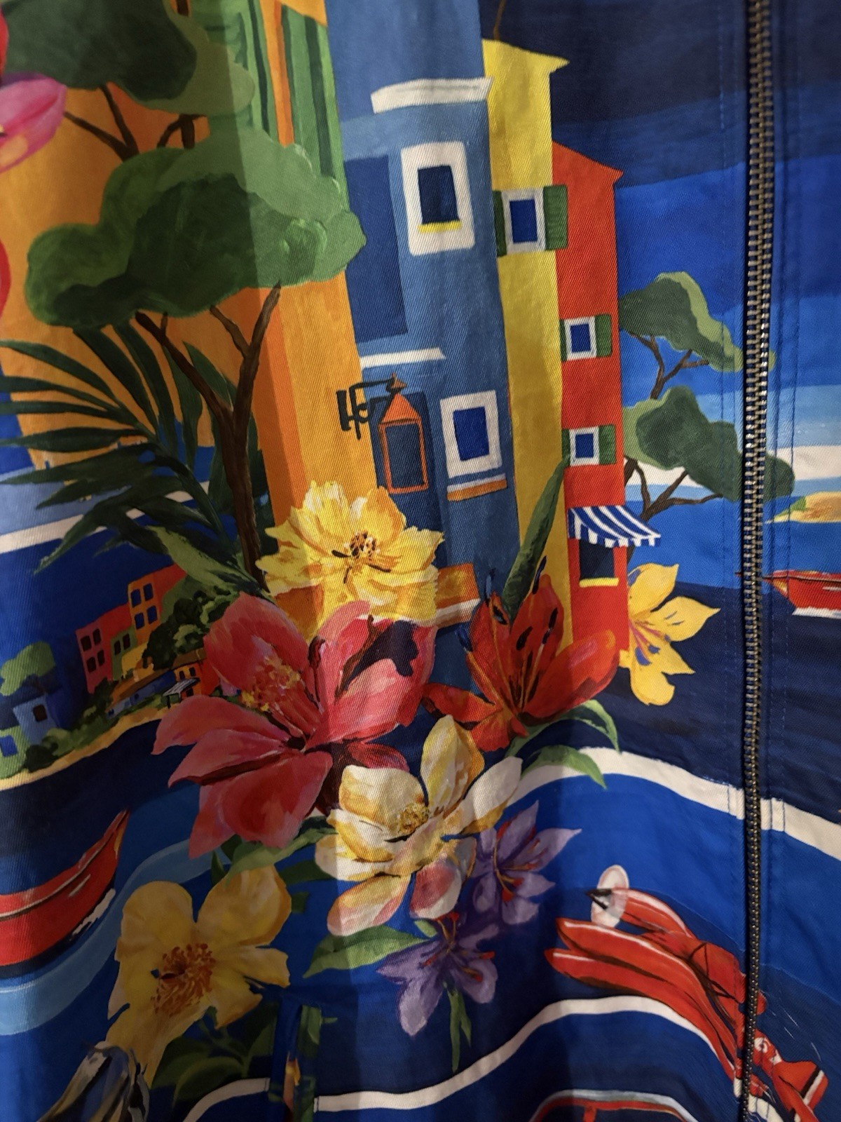Polo Ralph Lauren le Grand Bleu Print Twill Jacket XXL Riviera Floral Rare image 2