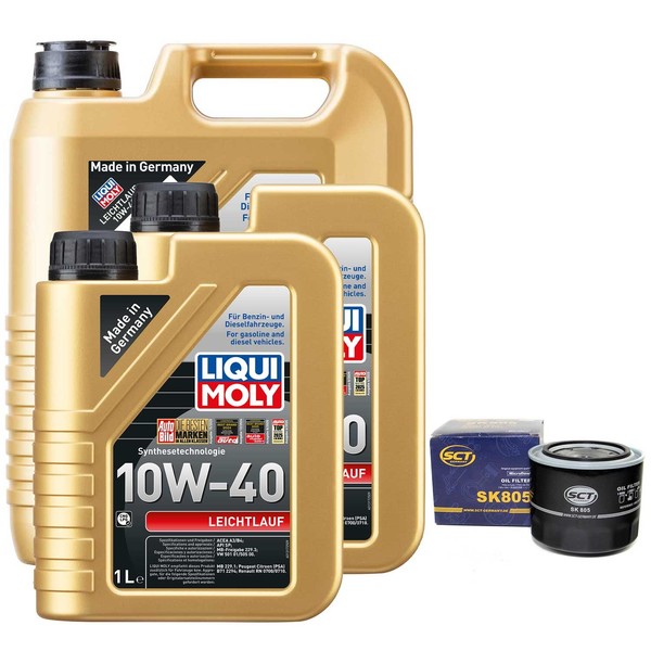 MotoröL Set 10W-40 Liqui Moly 7 Liter + ÖLfilter FüR Toyota Avensis Corolla 2.0-image