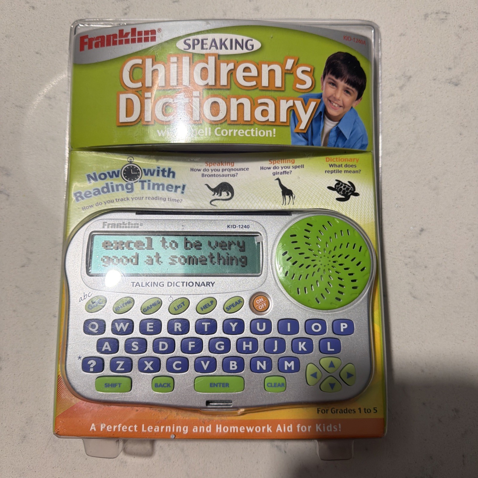 Franklin KID-1240 Children's Talking Dictionary Spelling Corrector - DAMAGED BOX