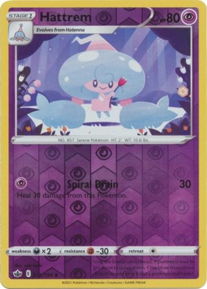 Hattrem - 072/198 - Uncommon - Reverse Holo (Lp) Chilling Reign - Psychic Pokémo