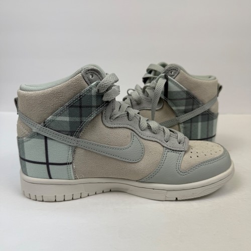 New Without Box Nike Dunk High SE Shoes Youth Size 5Y Summit Plaid DV1724-100 - Picture 5 of 8