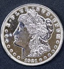 1921-D Morgan Silver Dollar $1 Denver AU Details Polished Cleaned Coin