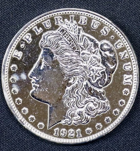 1921-D Morgan Silver Dollar $1 Denver AU Details Polished Cleaned Coin