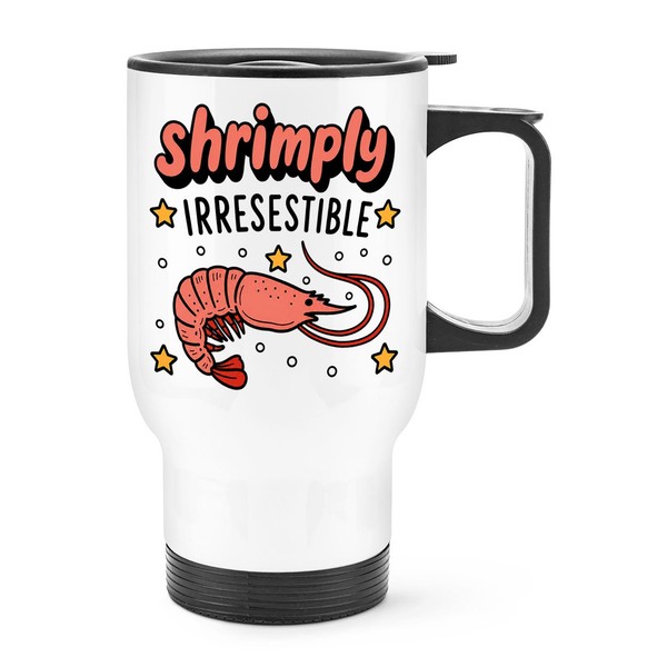 Gift Base Shrimply Irresistible Reisebecher 14Oz Weiß Edelstahl Isoliert-image