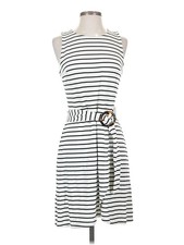 Ann Taylor LOFT Women White Casual Dress 4