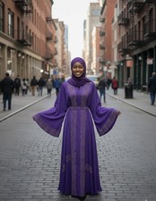 Modest Women Elegant Abaya Long Maxi Dress Dubai Gown