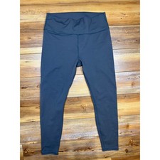 Fabletics Powerhold High Waisted Compression Leggings Gray Black Women Size L