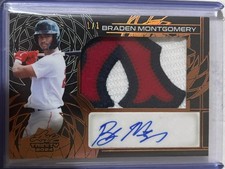 2024 Leaf Trinity Braden Montgomery Patch Auto Boston Red Sox White Sox Sp #1/1