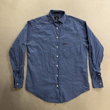 Vintage Faconnable Shirt Men’s Size XS Blue Short Sleeve Button Up Made In USA