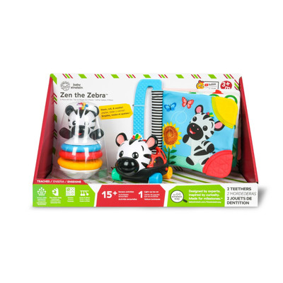 Baby Einstein Zen The Zebra 3 Piece Gift Set For Infants Ages 3 Months +