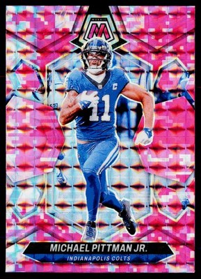 2024 Panini Mosaic #94 Michael Pittman Jr. Mosaic Camo Pink H13