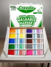 200 NEW CRAYOLA Fine Line WASHABLE MARKERS SEALED Arts Craft Kit $100+ MSRP GIFT