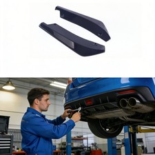 Rear Bumper Diffuser With Canards Glossy Black For Subaru Sti Rear Bumper Diffuser With Canards Glossy Black For Subaru Sti