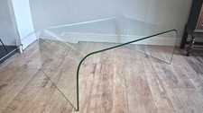1980s ITALIAN  Tempered Glass Minimalist Drinks / Coffee Table