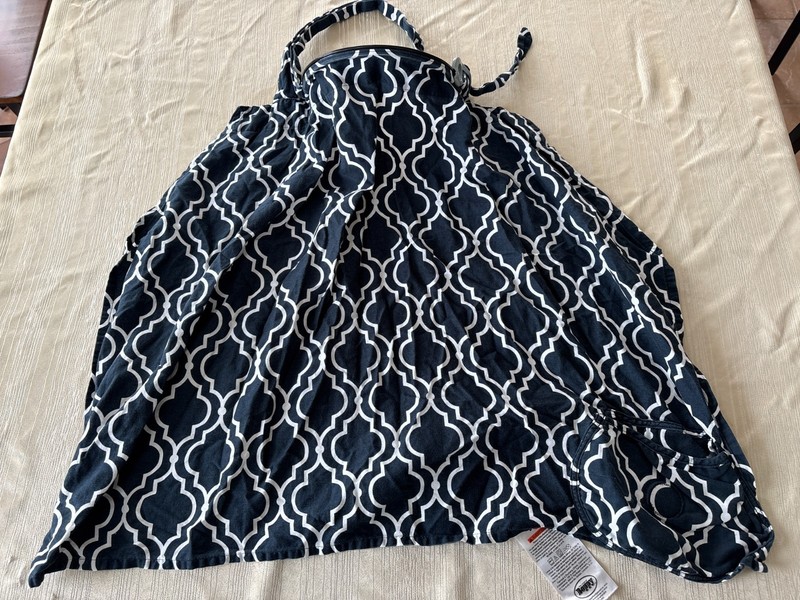 Boppy Baby Nursing Cover in Blue and White New Mom One Size Breast Feeding Cover