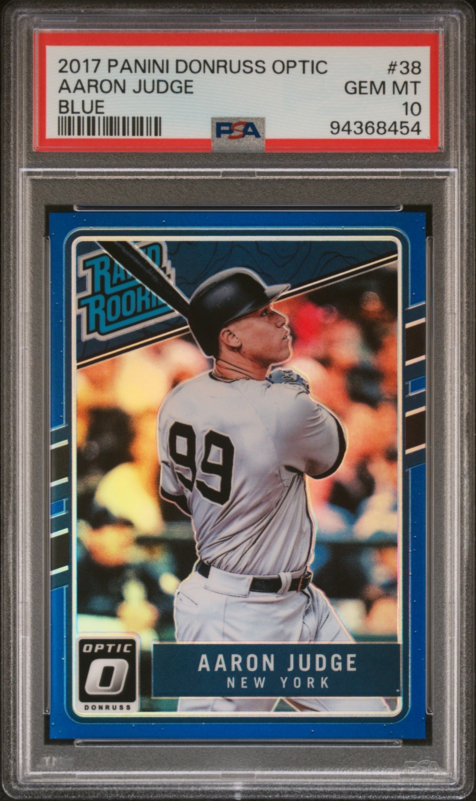 2017 Aaron Judge Panini Donruss Optic Rated Rookie BLUE /149 #38 PSA 10 RC