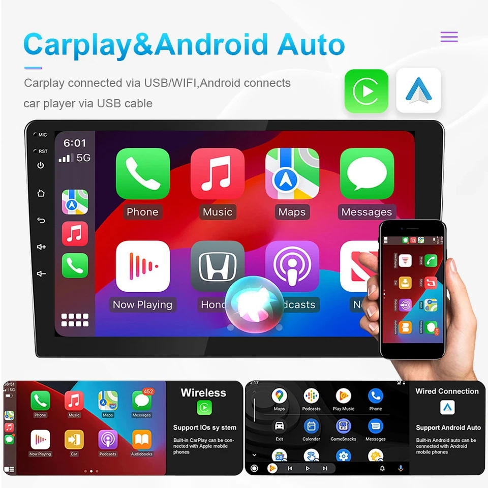 For BMW 5 Series E39 X5 E53 M5 Android CarPlay Car Radio GPS Stereo Video Player - Image 4 of 4