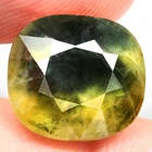 16.83Ct. Normal Heated Sapphire Large Yellow Green Bi-Color Cushion Australia