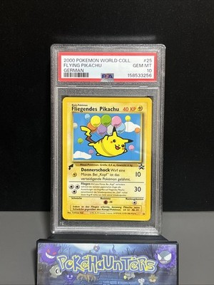 Pokemon Karte Fliegendes Fliegendes Fliegendes Pikachu 25 DEUTSCH PSA 10 World Sammlung GESTEMPELT