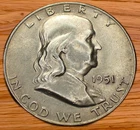 1951-D Franklin Half Dollar (F)