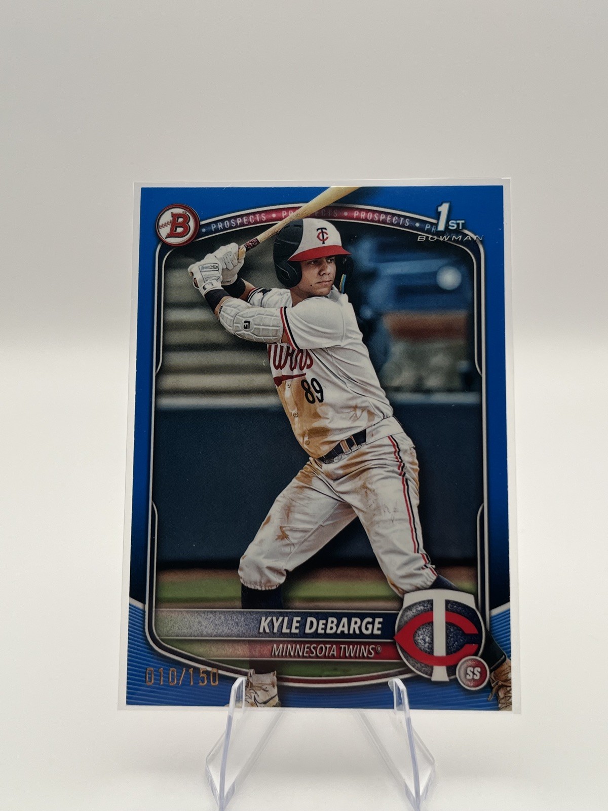 2025 Bowman Chrome Kyle DeBarge Blue Refractor/150 #BCP-139 Twins 