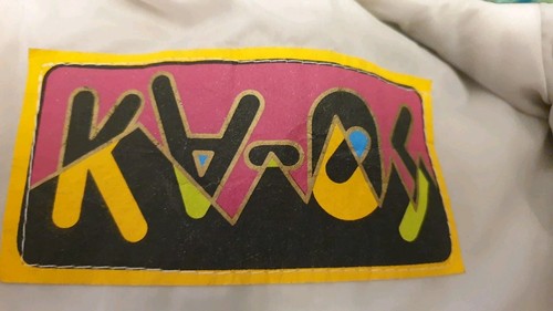 Vintage Kaos Skianzug Alter 12 Rosa Bunt 152cm 80er Retro Einteiler Abstrakt - Bild 9 von 10